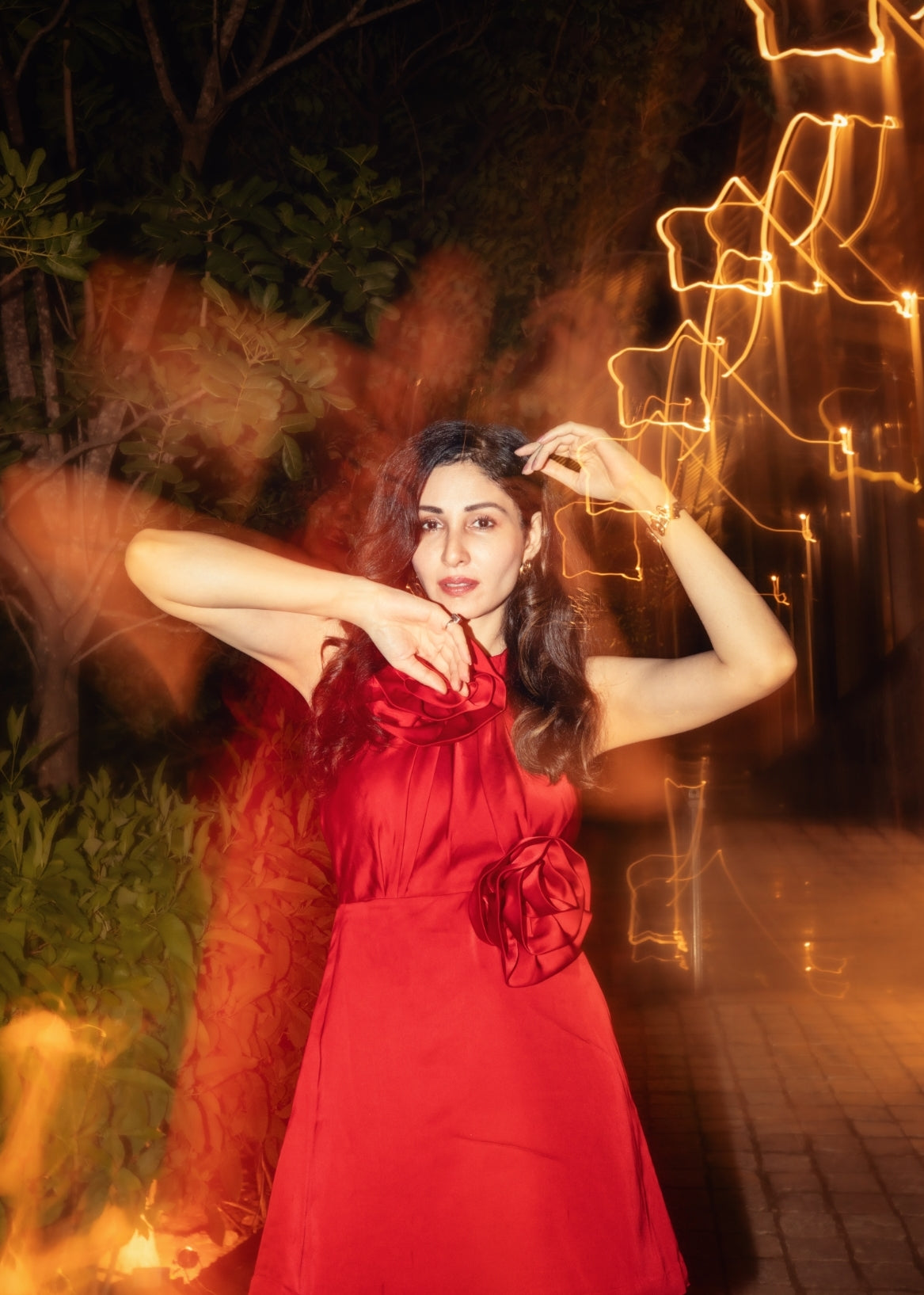 Pooja Chopra in Crimson Bloom