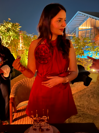 Avleen in Crimson Bloom