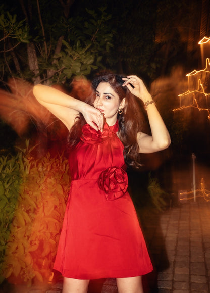 Pooja Chopra in Crimson Bloom